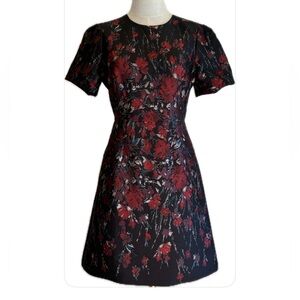 Vince Camuto NWOT Multi Color Short Sleeves Fully Lined Natural Waist Dress 4